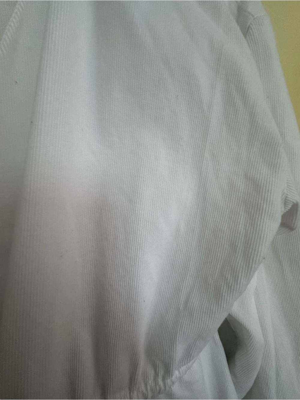 Zara White Drawstring Button Front Jacket - Picture 3 of 9
